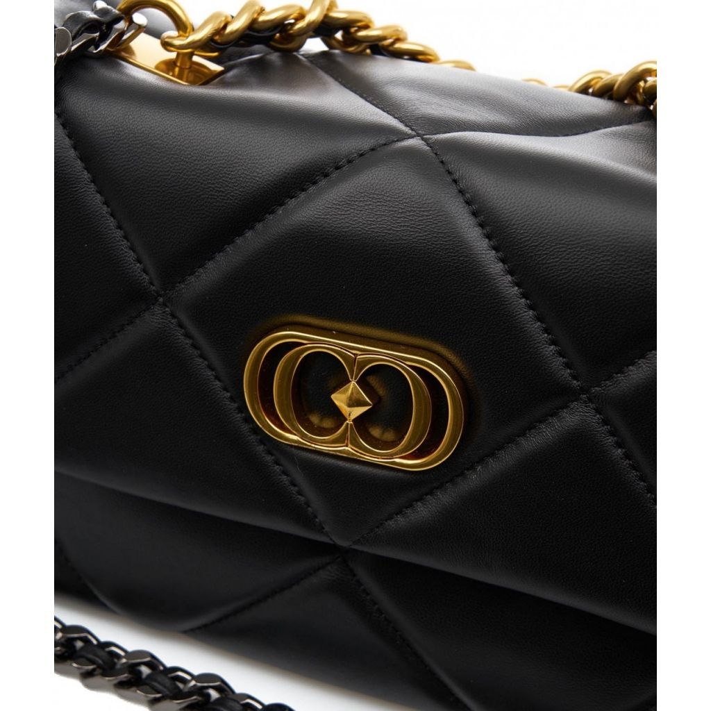 La Carrie Bag Borsa a Tracolla |112P-BA-900-LEABLK| Nuova Collezione A-I  2021-2022