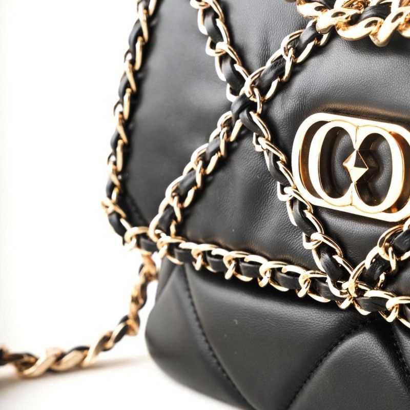 La Carrie Bag Borsa a Tracolla 112P BA 910 LEABLK Nuova Collezione A I 2021 2022