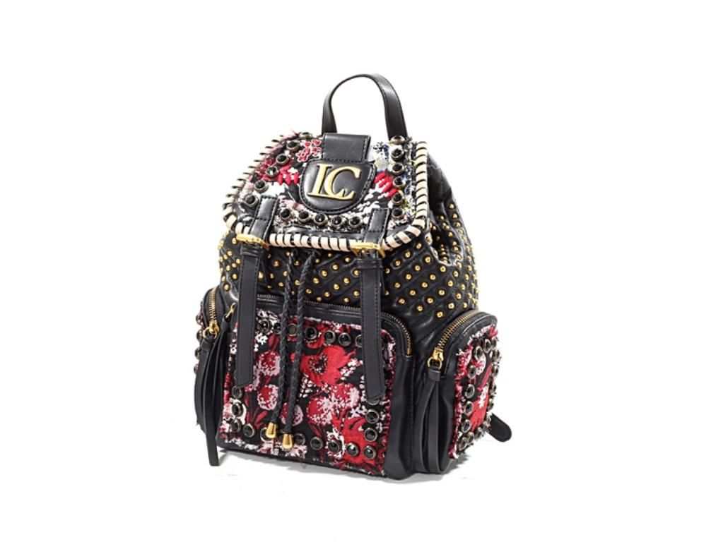 ZAINO STRASS NERO-SILVER LA CARRIE BAG 111M-ZM-702 : Cocco Pelletterie