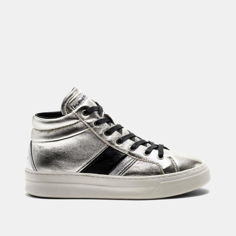 Crime London Sneakers HIGH TOP DOUBLE ZIP in pelle nero nero - Scarpe Sneakers  alte Uomo 240,00 €