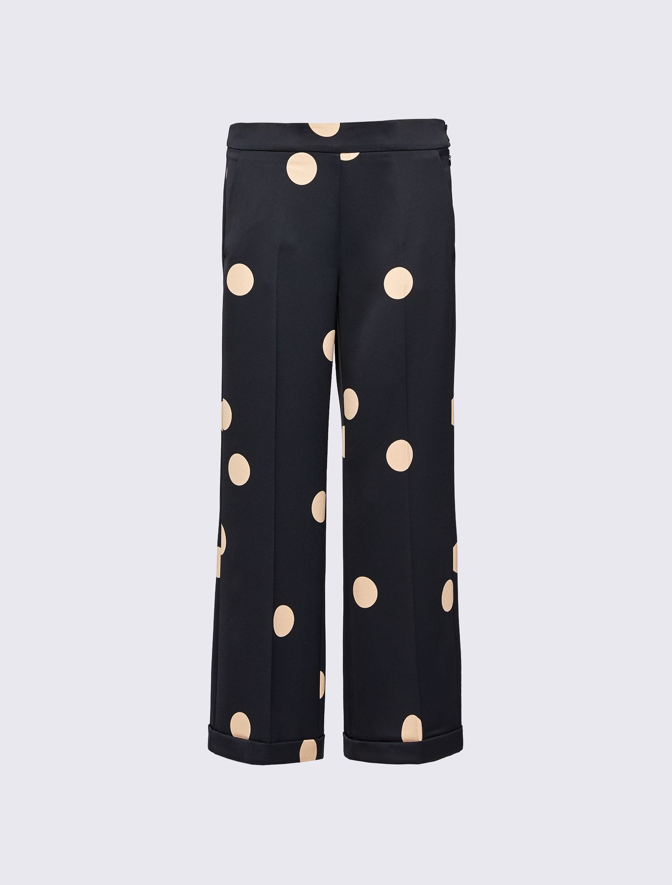 Marella pantaloni a pois 31312591000 002 Piega stirata fronte e retro