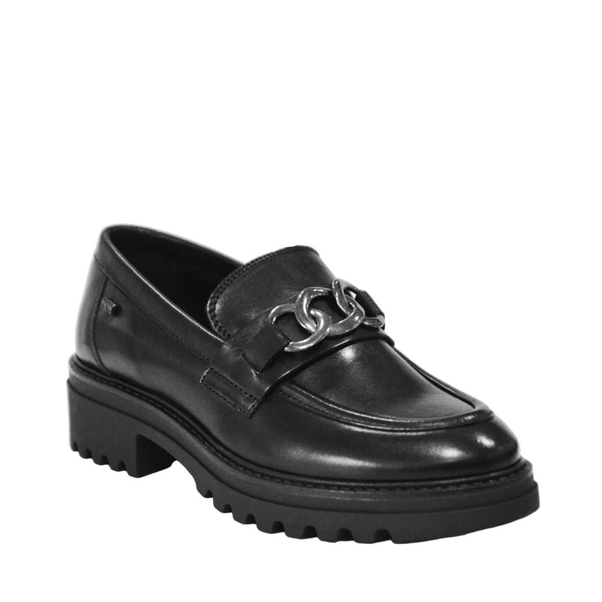 Mocassini Donna Valleverde Modello 26503 – Tessuto Nero, Suola In Gomma, Infilare, Tacco Piatto, Taglia 39 EU