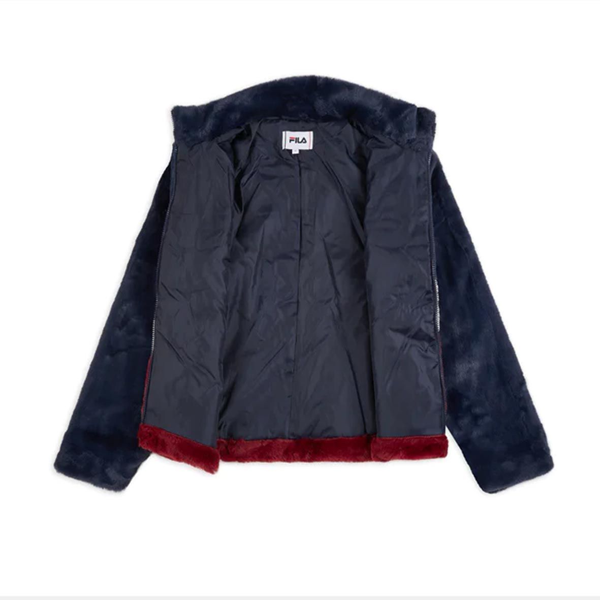 Fila arianna high deals neck fur jacket