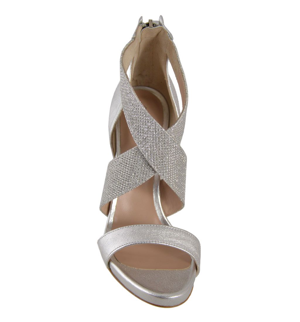 Aldo Castagna sandals in silverleather. Made in Italy | S/S 2017
