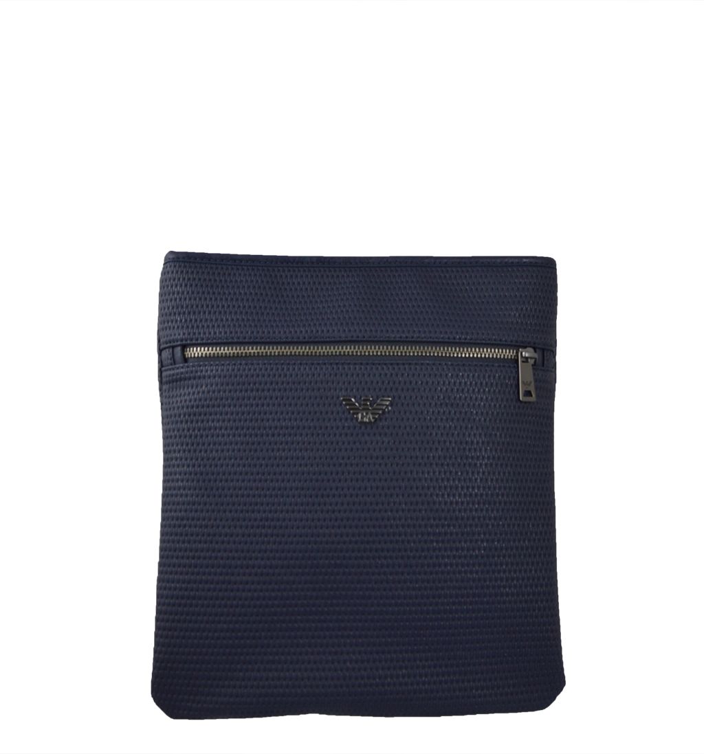 Armani Jeans borsa tracolla uomo in pelle traforata blu | Spedizione  gratuita | € 140