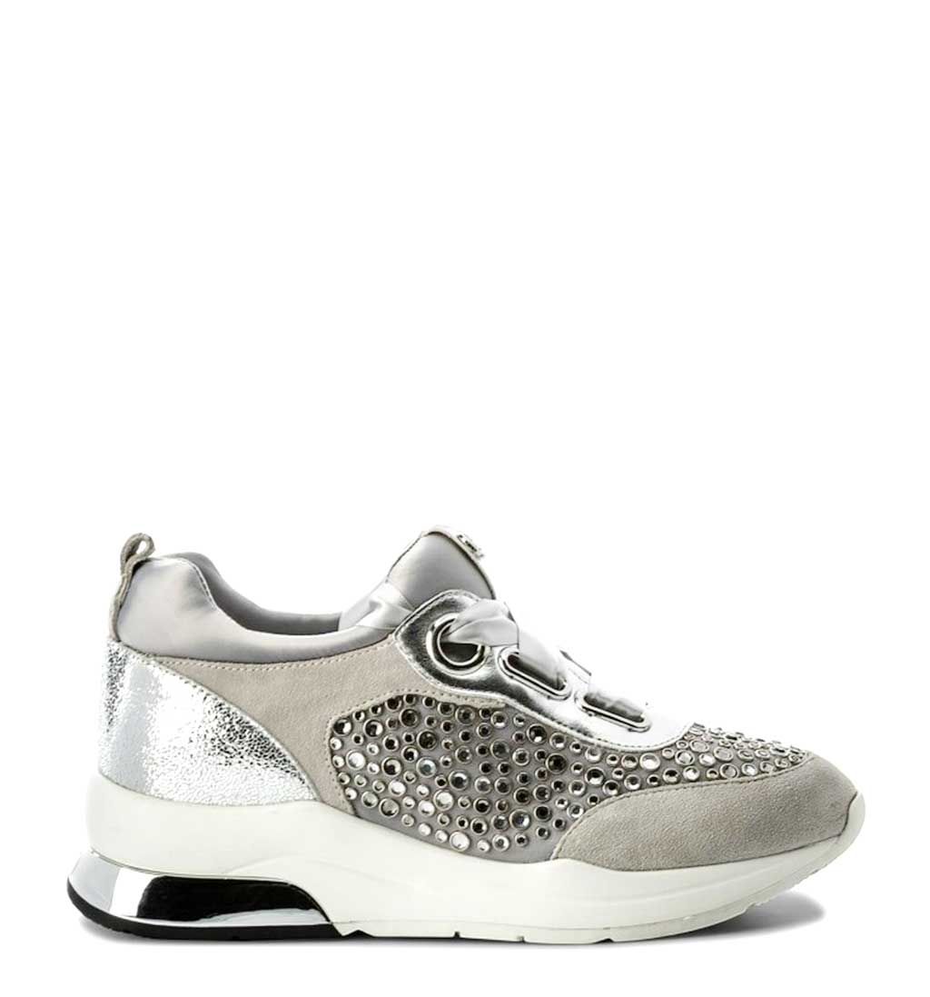 Liu Jo sneakers in pelle scamosciata con strass e pietre B18013T20371072  .Shop Online