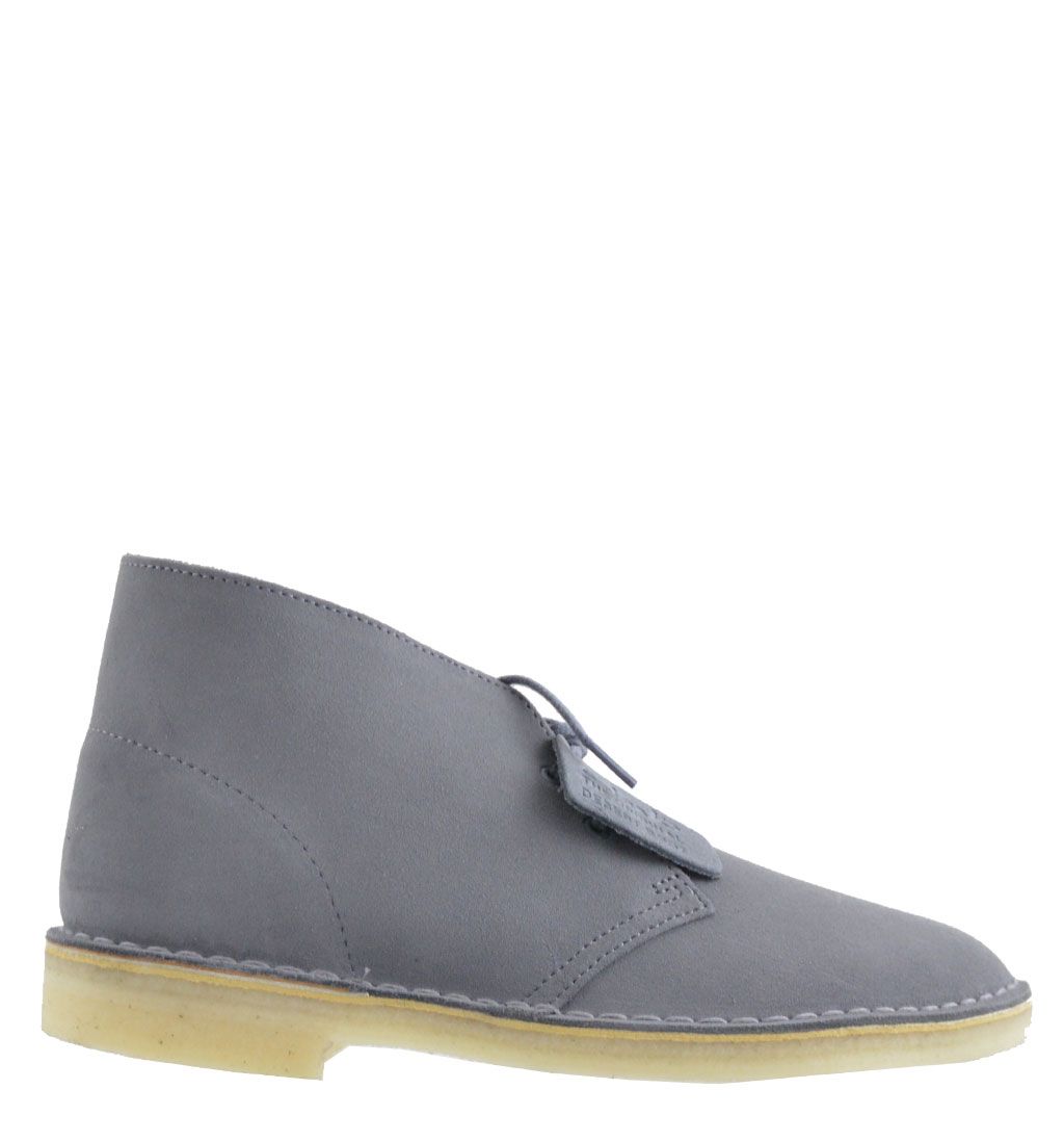 Clarks desert boot shoes in grey color leather