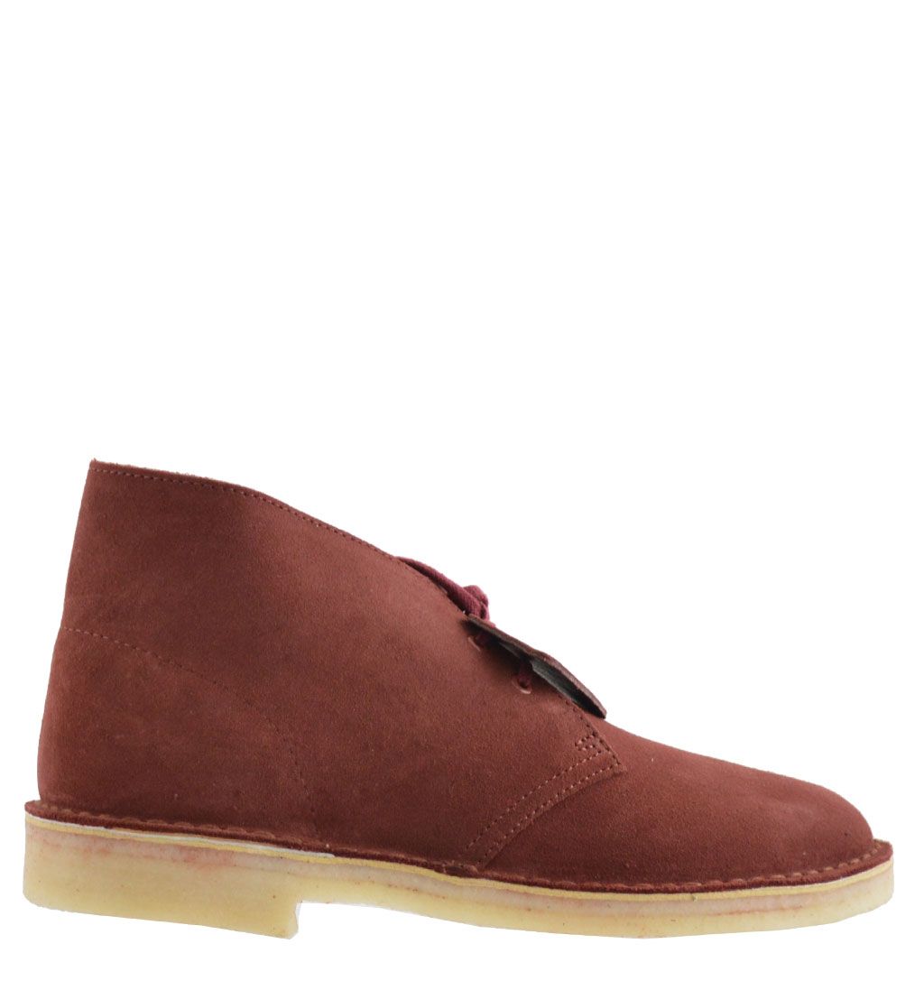 Clarks Desert Boot Shoes In Rust Color Suede Leather