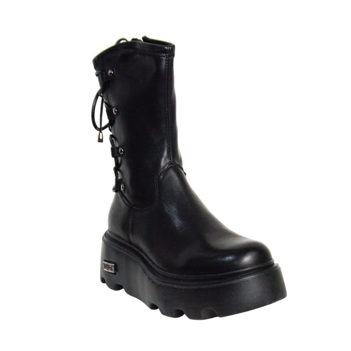 Tronchetti Anfibi Donna Cult CLW457200BLK in Pelle Nera – Nuova