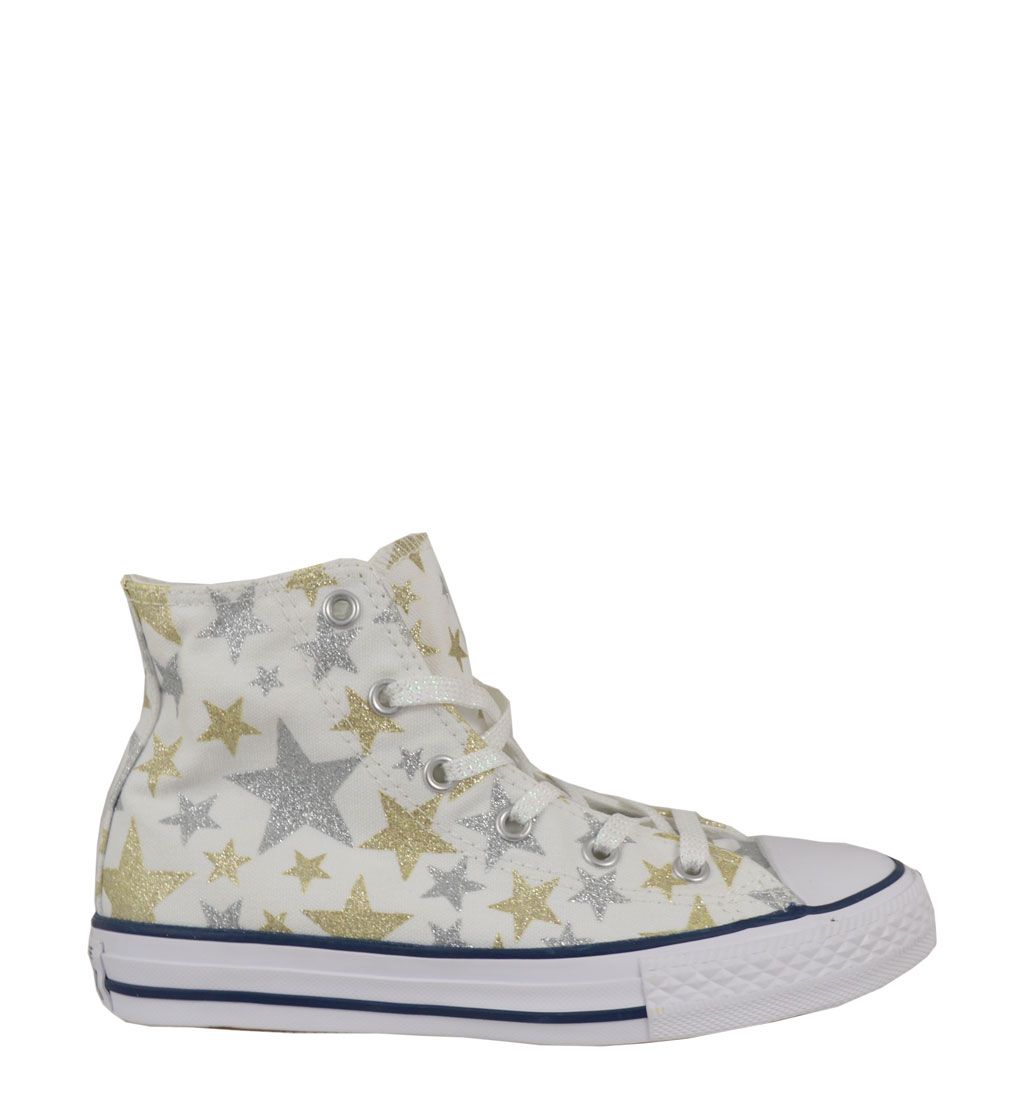 converse bianche con stelle