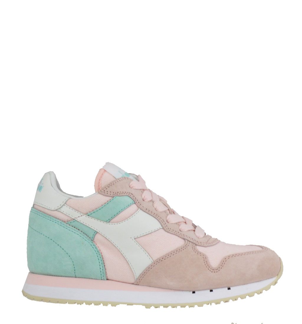 Diadora Heritage sneakers in tessuto tecnico rosa con inserti in