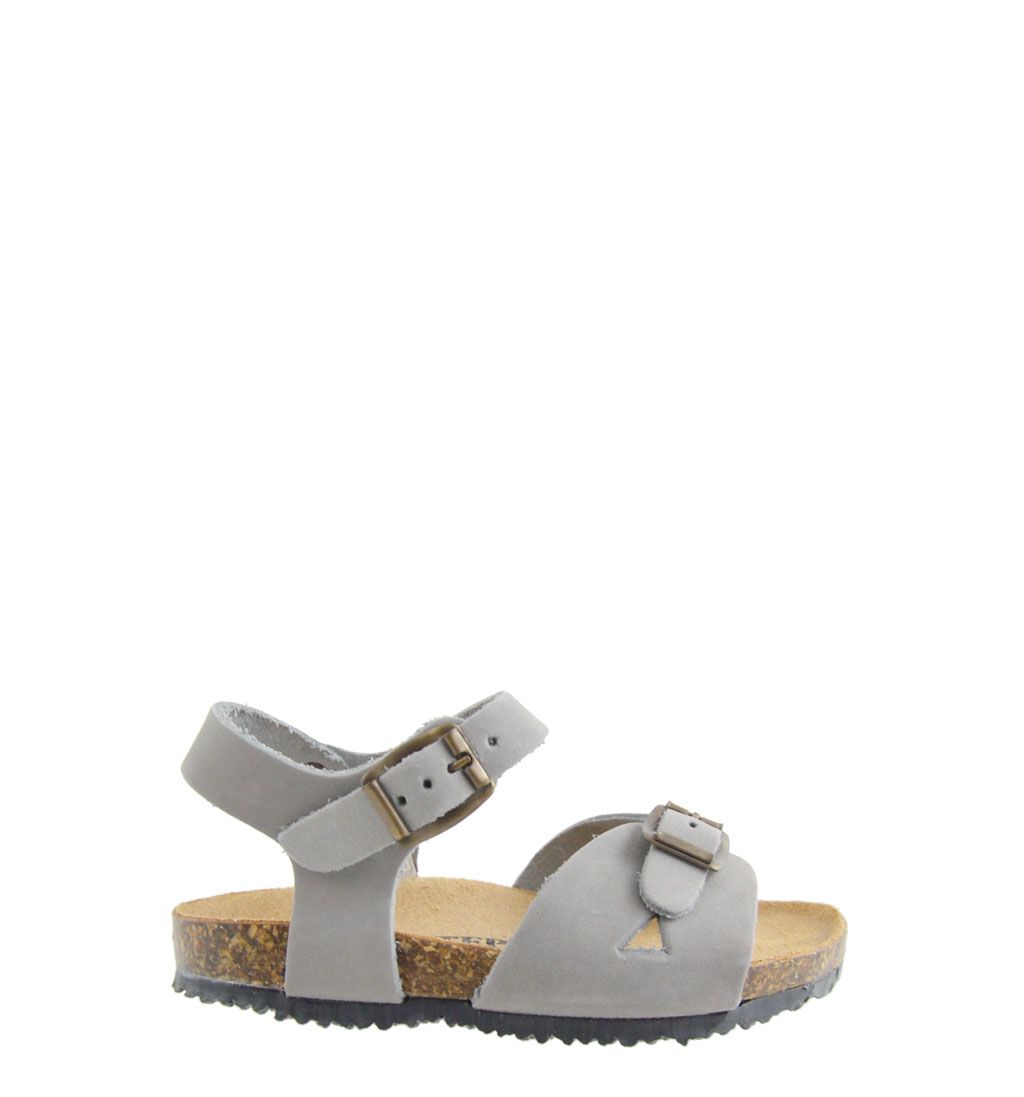 Docksteps sandali in pelle grigio fondo in sughero DSP101424GREY