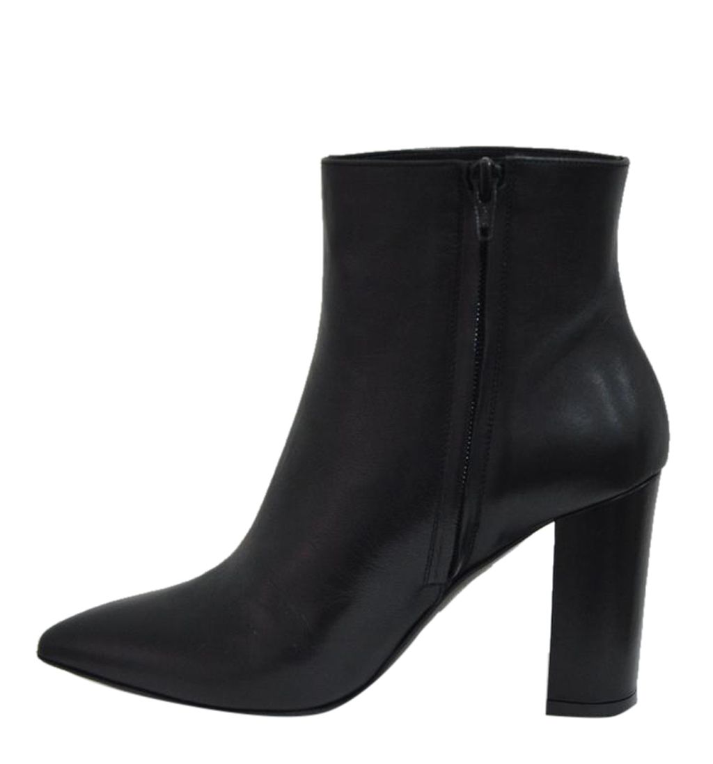 scarpe donna GIANNI MARRA stivaletti tronchetti nero pelle grigio tessuto  BY766 - ZOOODE.COM