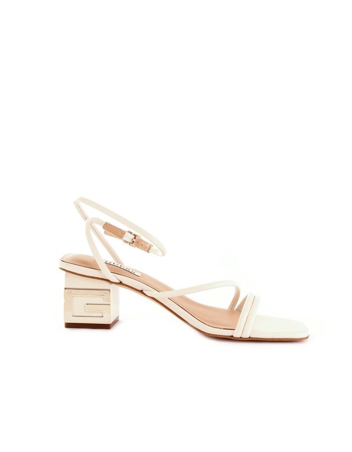 Scarpe Guess sandalo con tacco modello cicada pelle bianco donna DS20GU72