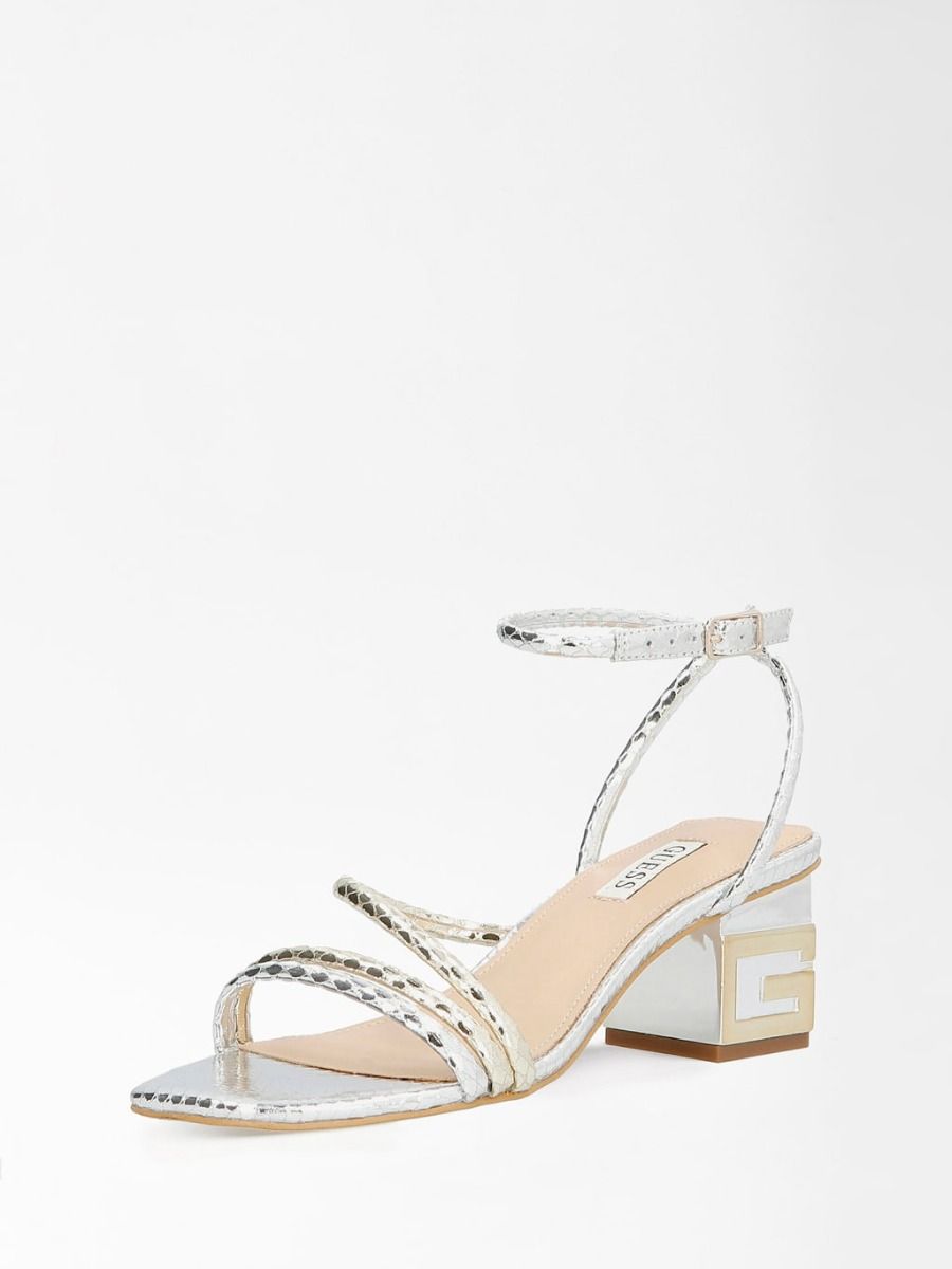 Guess Macre Sandali| FL6MCRPEL03PLATI| Nuova Collezione P/E 2021