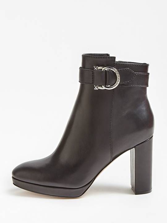 Women's Ankle Boots GUESS FL8ABBLEA10 Black Leather Black