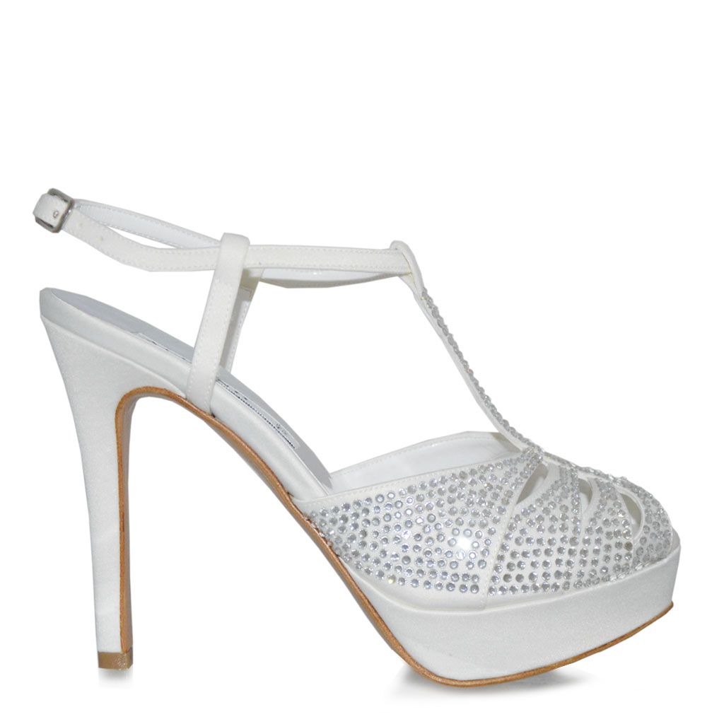 Con Tacco Largo Scarpe Albano Con Swarovski Scarpe Da Cerimonia