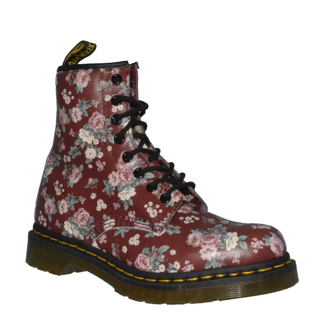 Dr Martens Anfibi Cherry con Fantasia