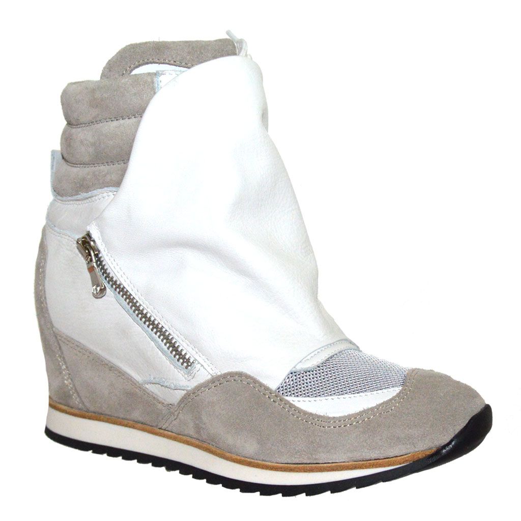 Sneaker Bianca Catena Argento E2965 - Elena Iachi