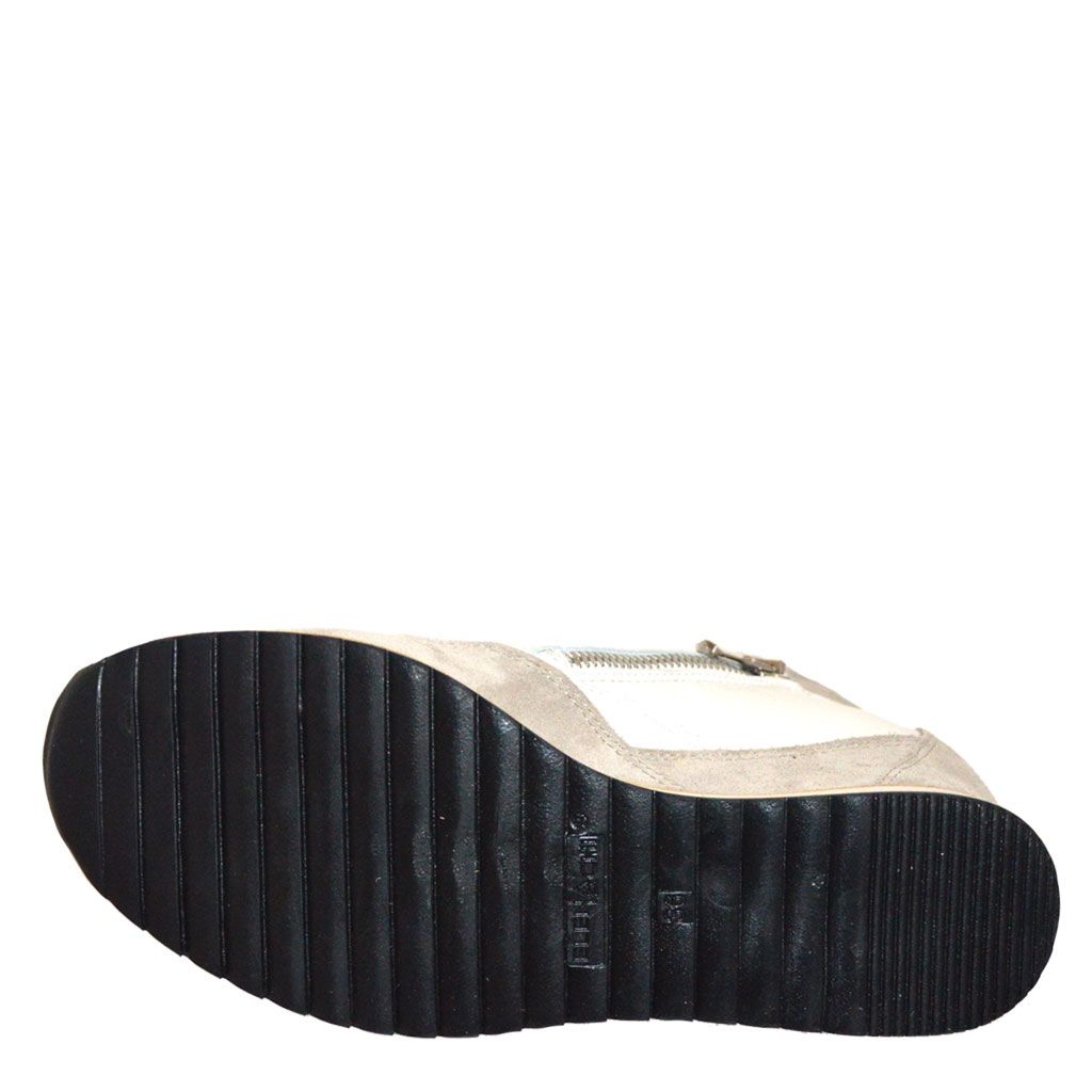 Sneaker Bianca Catena Argento E2965 - Elena Iachi