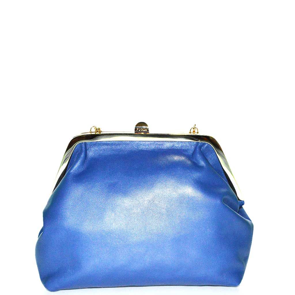 FURLA POCHETTE BLU MODELLO MINERVA