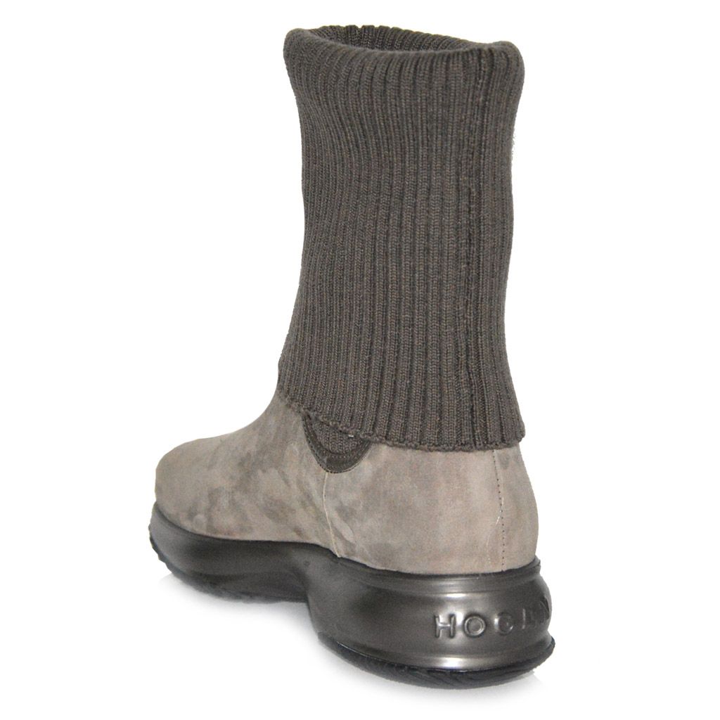 Hogan Interactive stivaletti in pelle scamosciata con gambale in lana -  HXW00N09250Q72C407 - HXW00N09250Q729997.