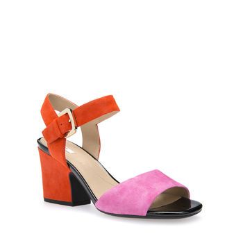 Geox women s shoes Marilyse sandals in orange pink suede sandals Shop online