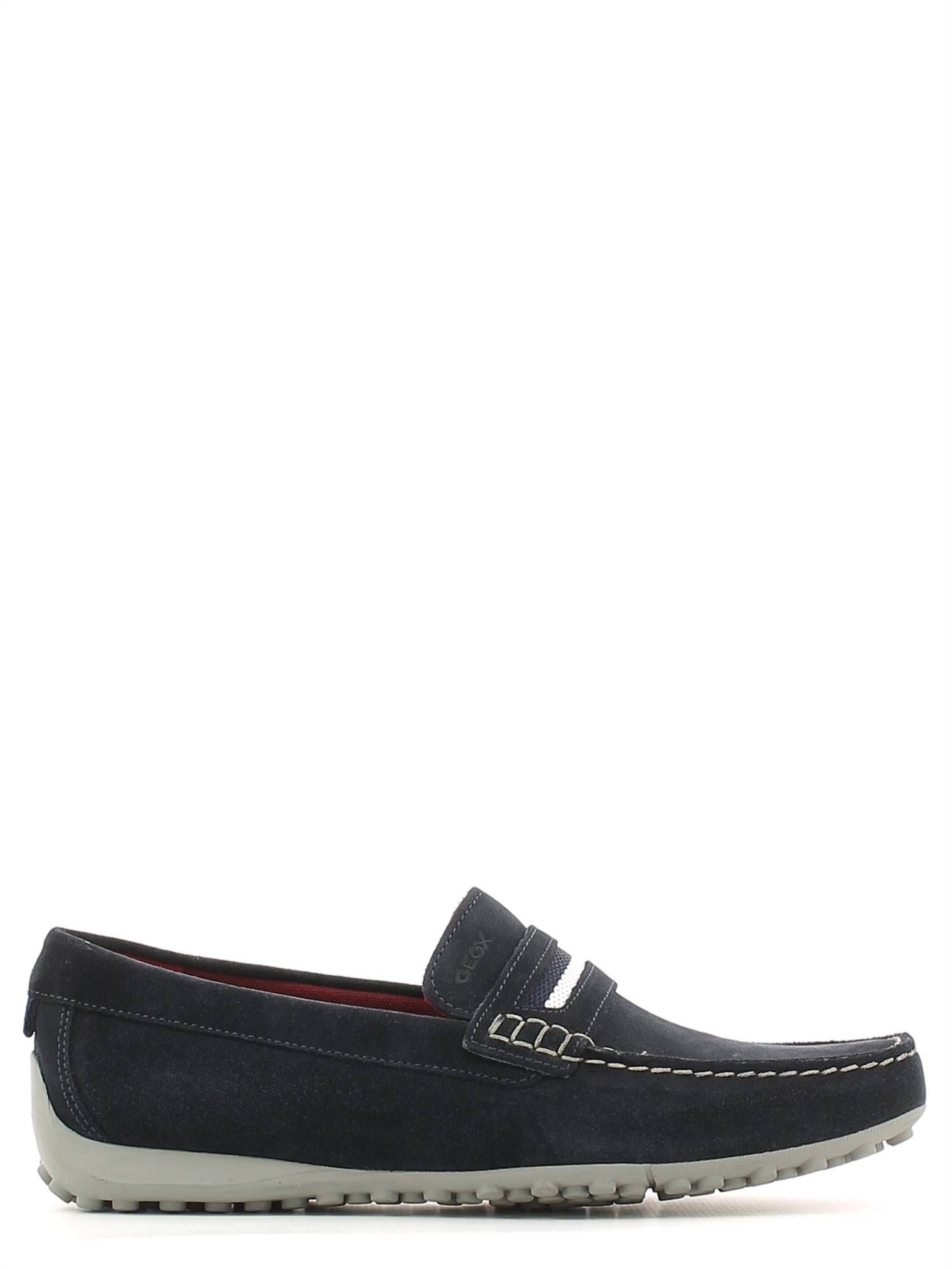 Scarpe uomo Geox mocassini uomo Snake in camoscio blu U5207A 00022 C4064