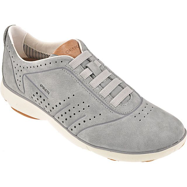 Scarpe uomo Geox Nebula in nabuk traforato grigio U62D7C 000KZ C4069