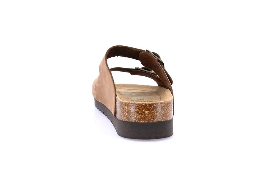 GRUNLAND HOLA CB2445 11 BIANCO Ciabatte Donna Estive Zeppa Sughero Fasce Fibbie