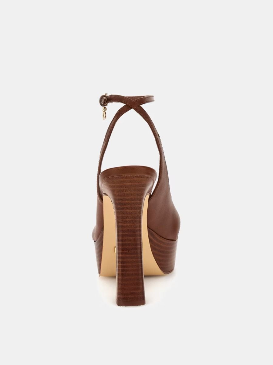 Guess OCILIN - Sandali con zeppa - light brown/marrone chiaro