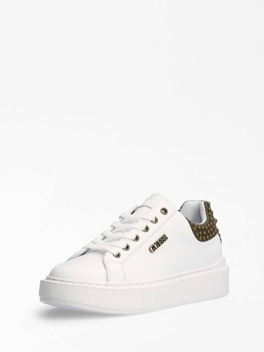 Guess Haizly2 – Scarpe Da Ginnastica Basse Donna – Modello Active Lady, Colore Bianco/Nero