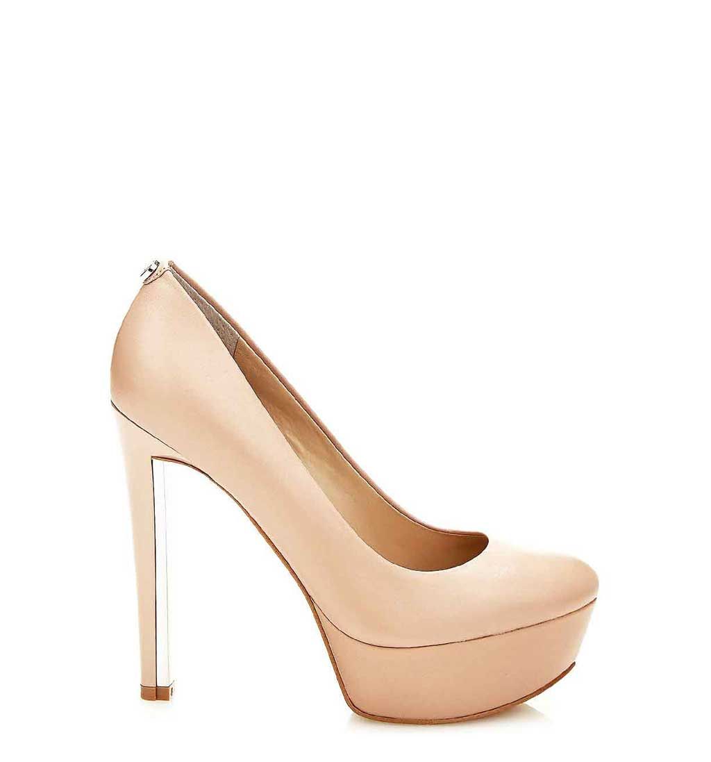 Guess decollet in pelle FLEAG3 LEA08NUDE Shop Online