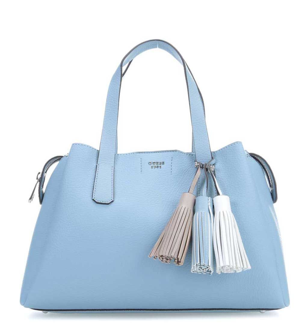 Guess borsa a spalla in ecopelle con tracolla azzurra HWVY6954060SKY .Shop Online