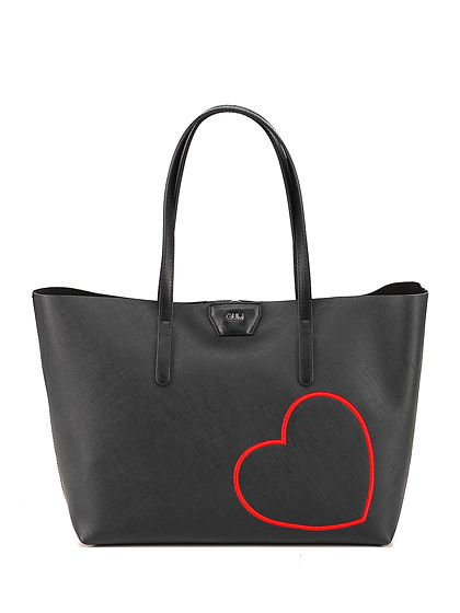 Gum by Gianni Chiarini shopping con ricamo cuore rosso | 125€ | Spedizione  gratuita