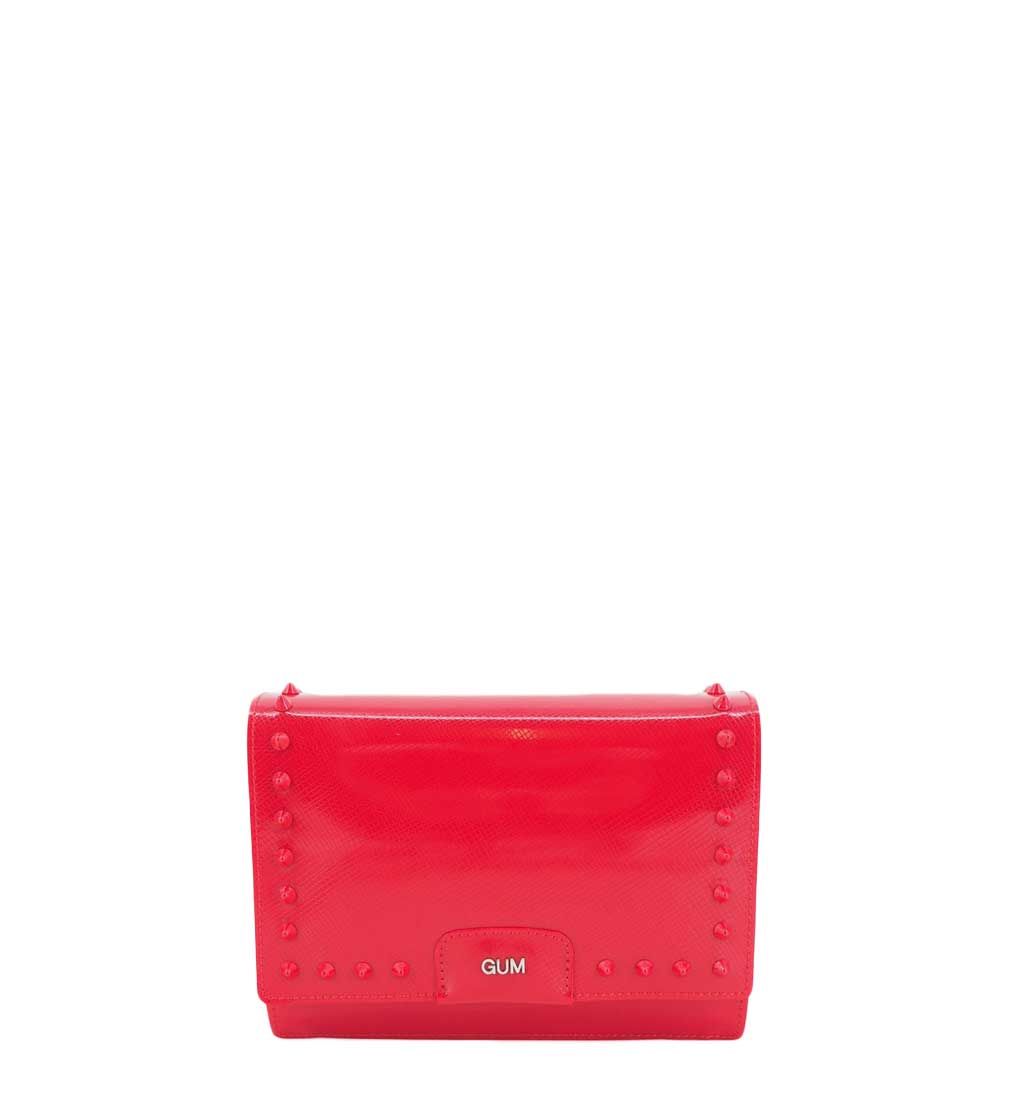 Gum by Gianni Chiarini Borsa a tracolla effetto vernice rossa