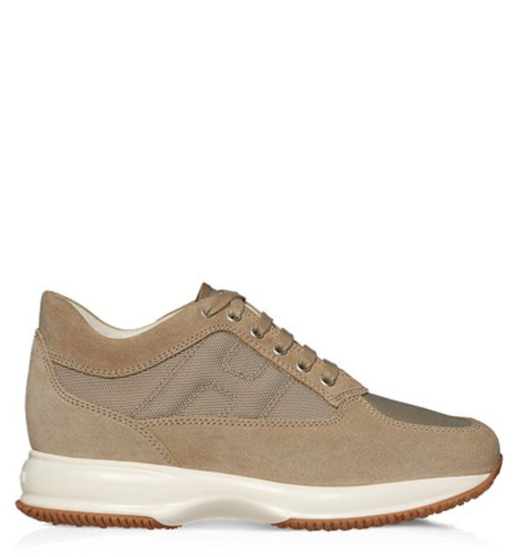 Hogan Interactive uomo in camoscio e tela beige HXM00N00E10B2A9997