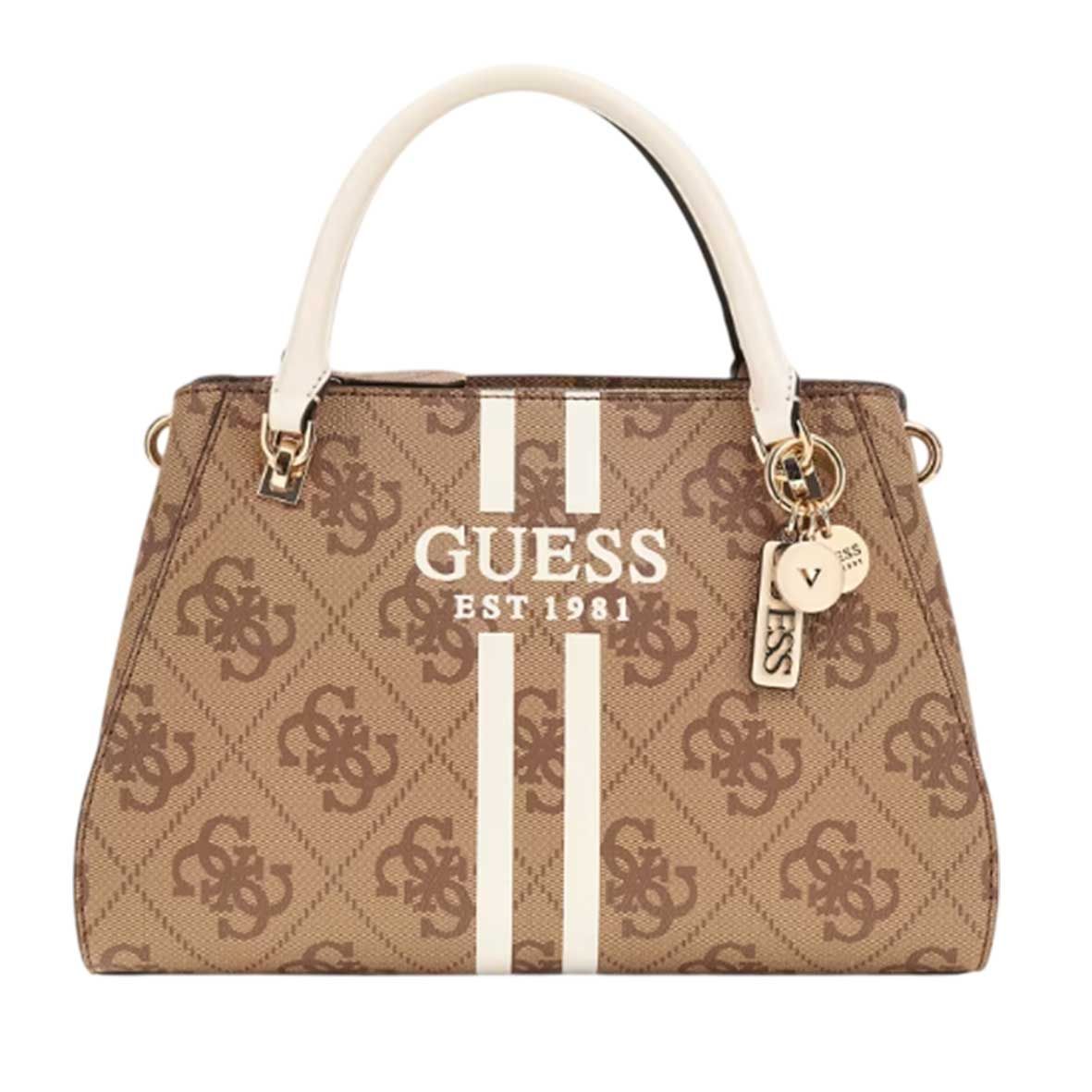 Borsa Guess A Righe Borsa A Righe Navy Beach Di Guess In Bianco Lyst