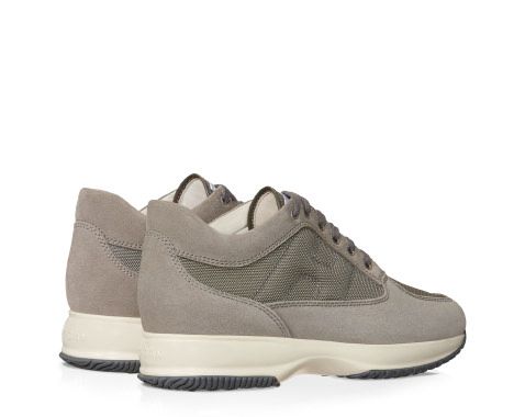 Hogan Interactive uomo in camoscio e tela grigio - HXM00N00E10B2A9996