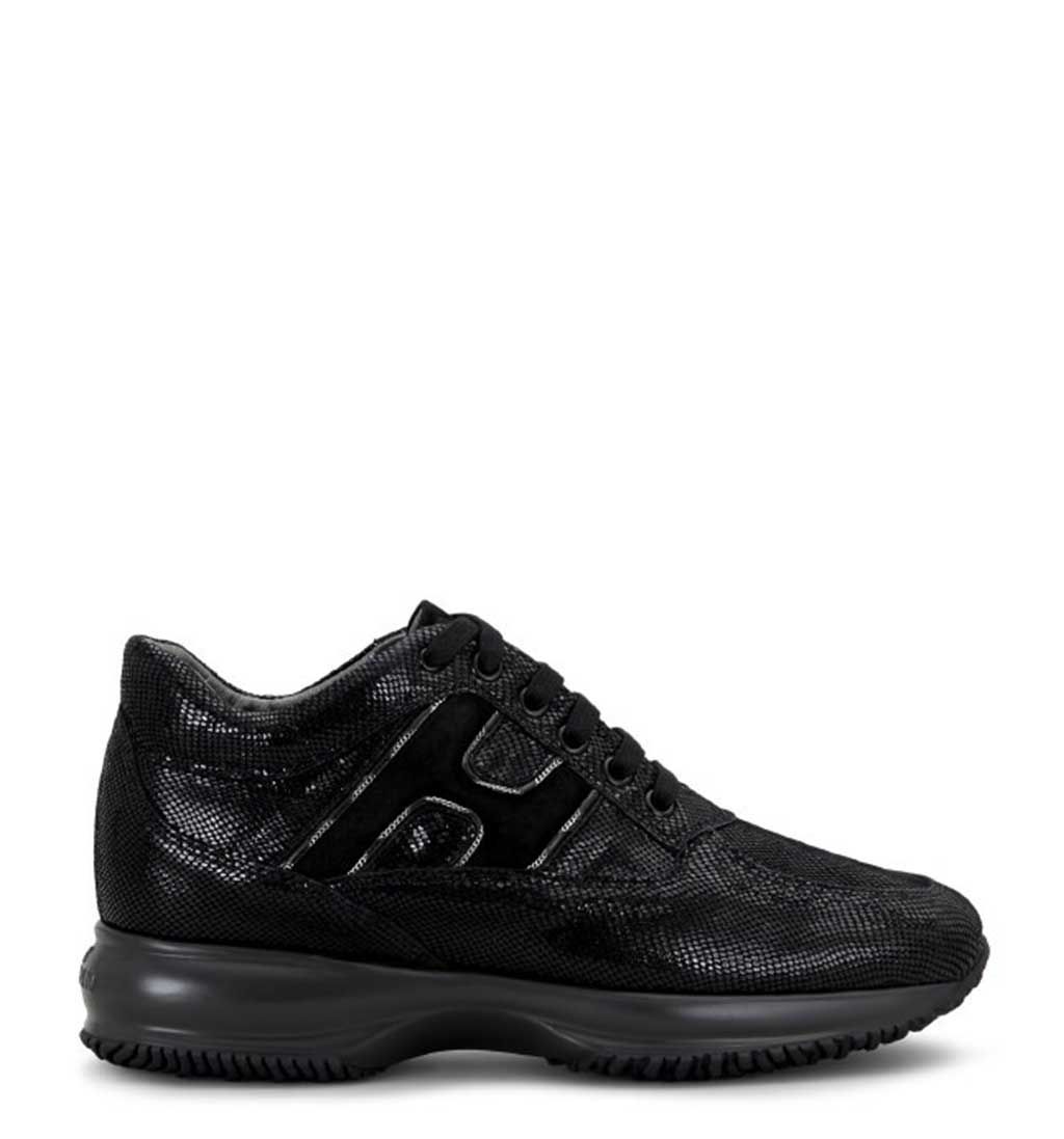 Sneakers hogan interactive in pelle e tessuto beige. donna h-brands  sneakers in pelle grigio - Stileo.it