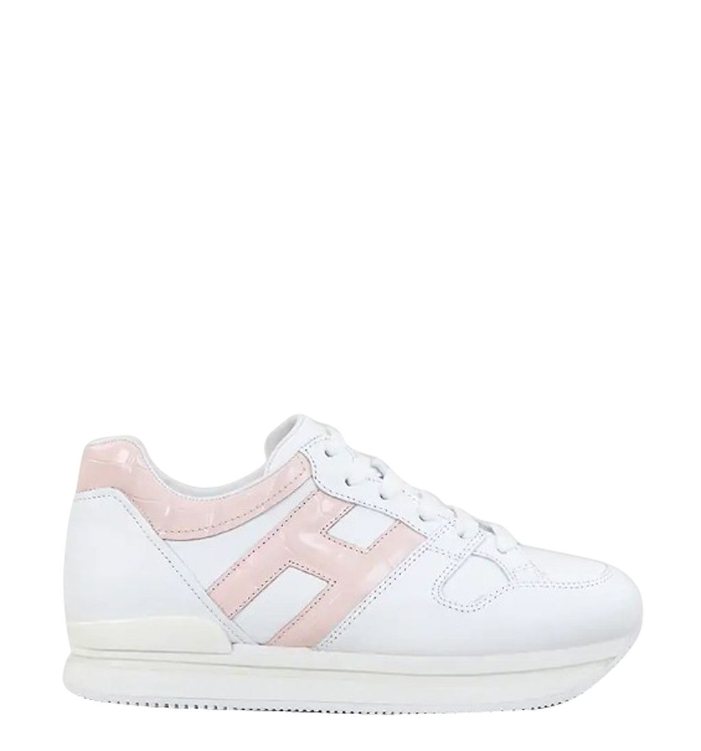 SNEAKER HOGAN H222 IN CAMOSCIO E TESSUTO CON TALLONE RAINBOW Grigio | The  Mooder