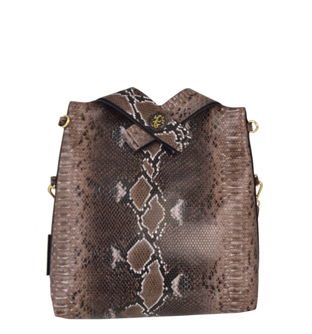 Borsa pitonata outlet beige