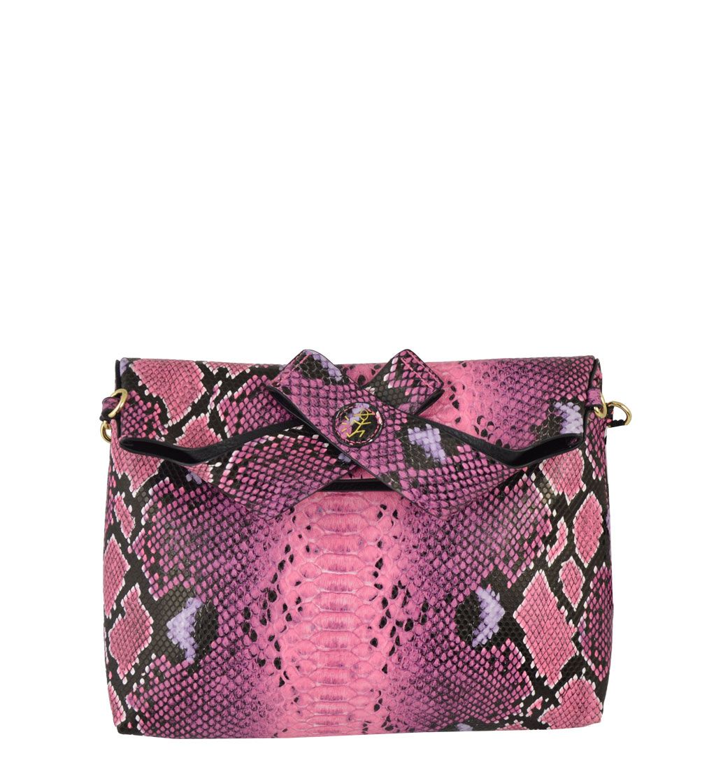 Me Fui borsa Reversibile Bali pitonata rosa Prezzo 105 Spedizione gratuita
