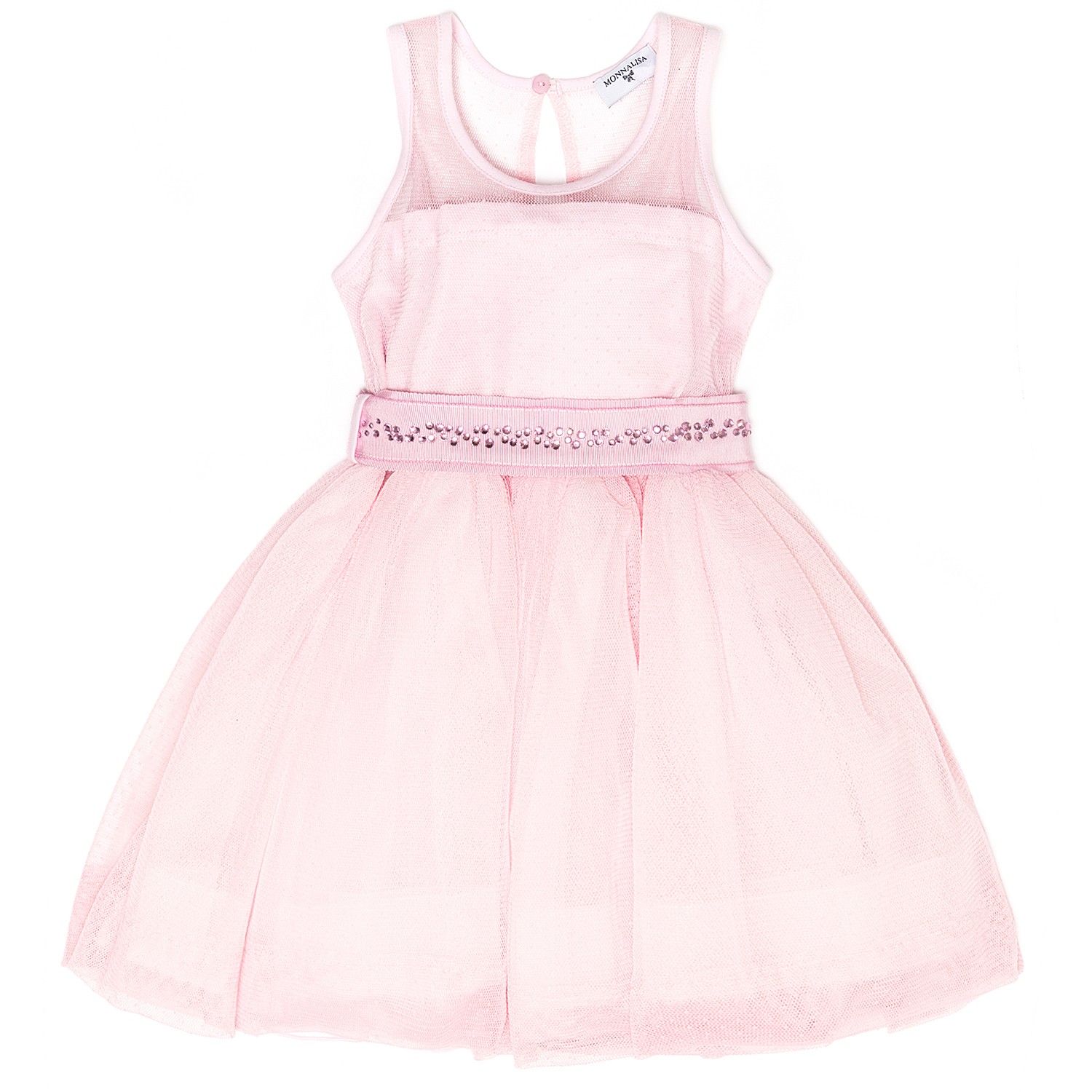 Monnalisa abito bambina in tulle rosa co cintura strass | Shop online |  Spedizione gratuita