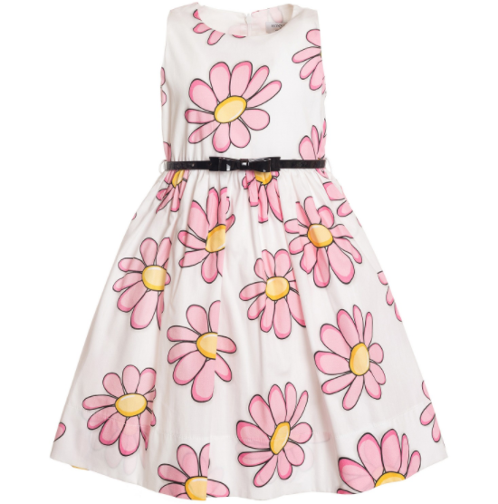 Monnalisa abito bambina margherite rosa | Shop online | Spedizione gratuita