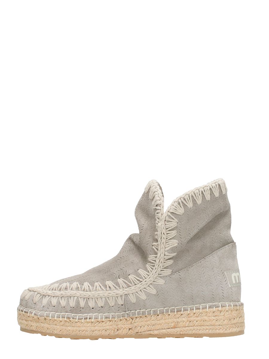 Mou Eskimo 18 Juta - versione estiva sfoderata in suede traforata Dark  stone | Spedizione gratuita