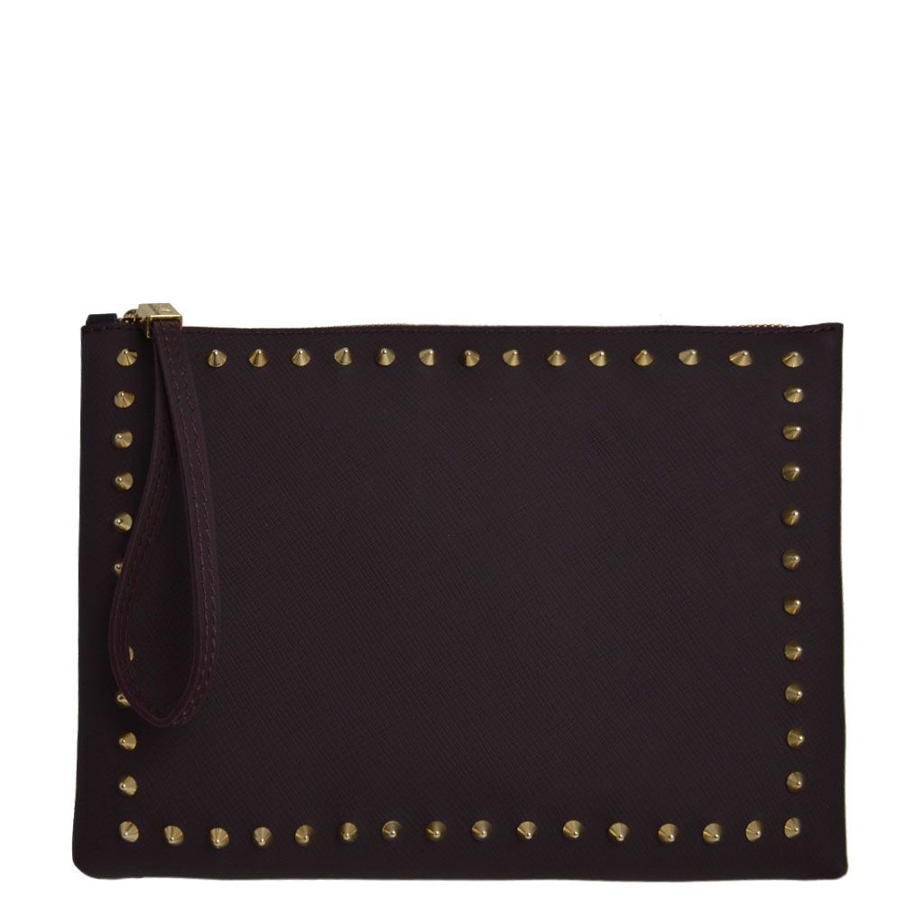 Gum handbag with studs