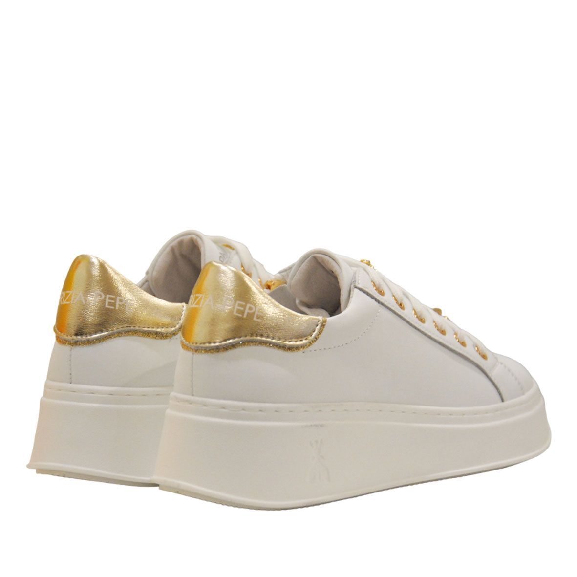 Patrizia Pepe Mädchen Sneaker PJ262.11 - Echtleder In Schwarz/Weiß | Größe 36