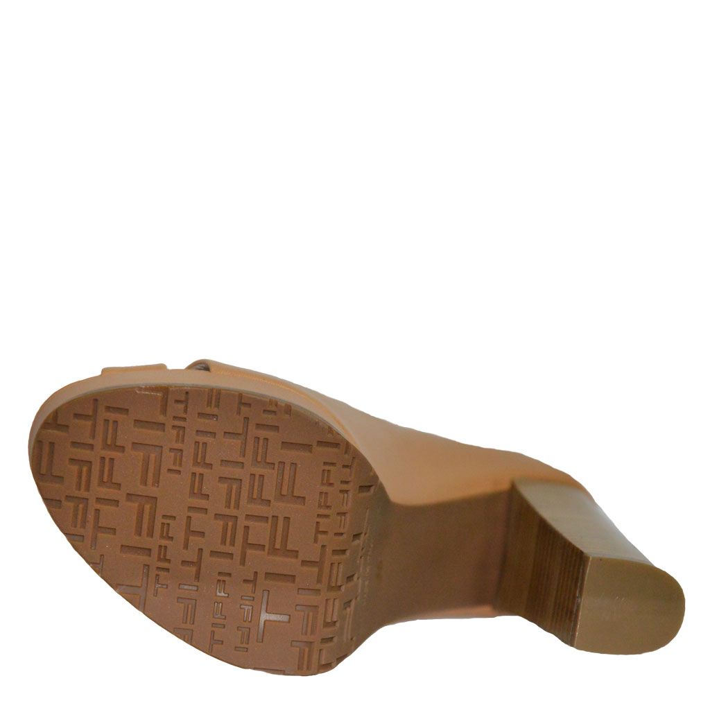 Tiffi scarpe donna Decollet in pelle cuoio tacco effetto legno