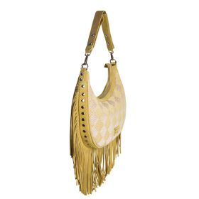ERMANNO SCERVINO LARGE HOBO TERRA STRAW FRINGES